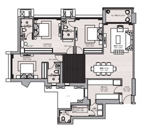 Oberoi Pokhran Road 2 Thane 3BHK Plan